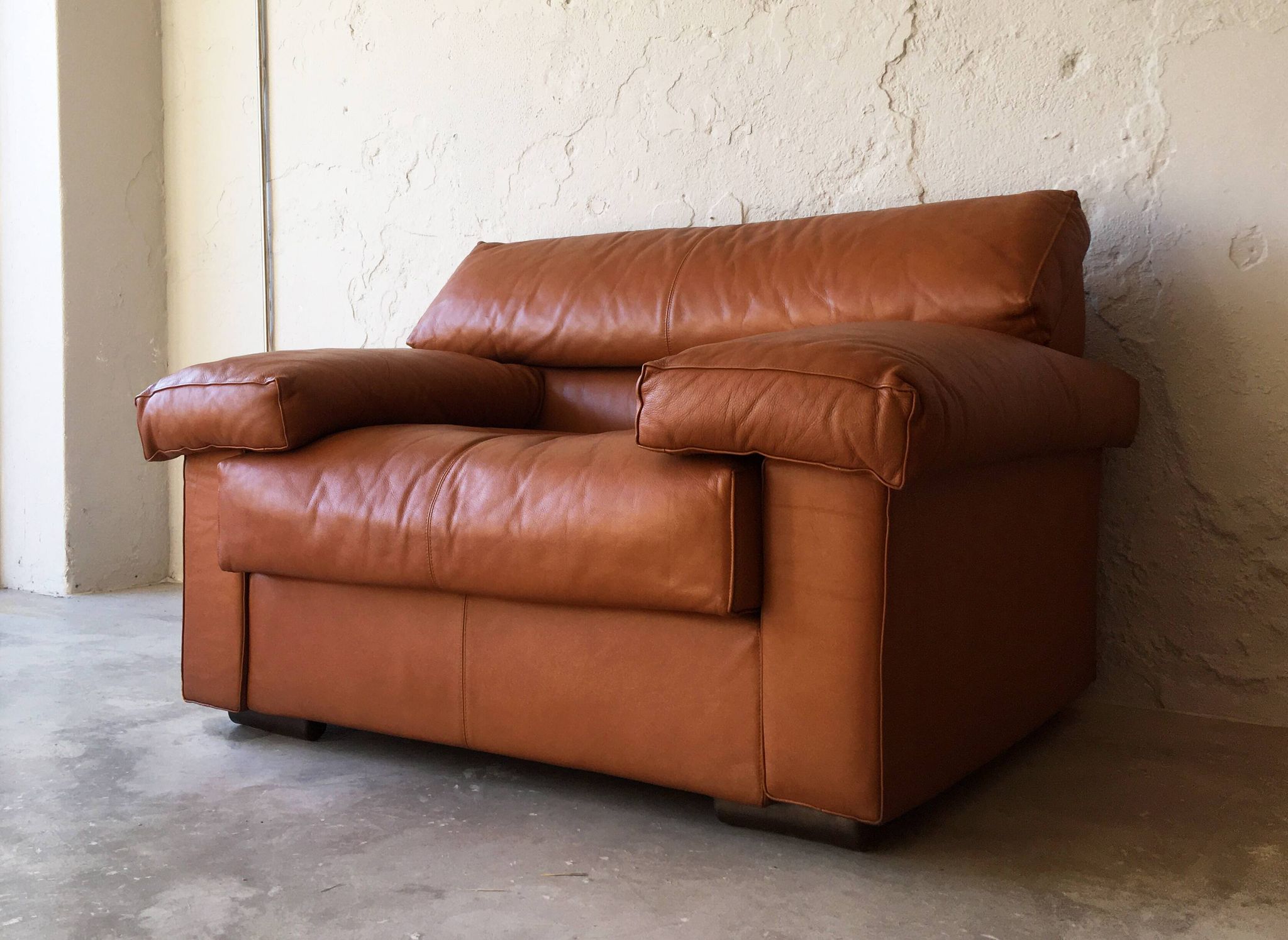Leather armchair designed by Afra and Tobia Scarpa for B&B Italy, 1970s