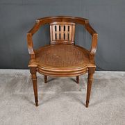 Small Office Armchair in Walnut, Louis XVI style – Late 19th century