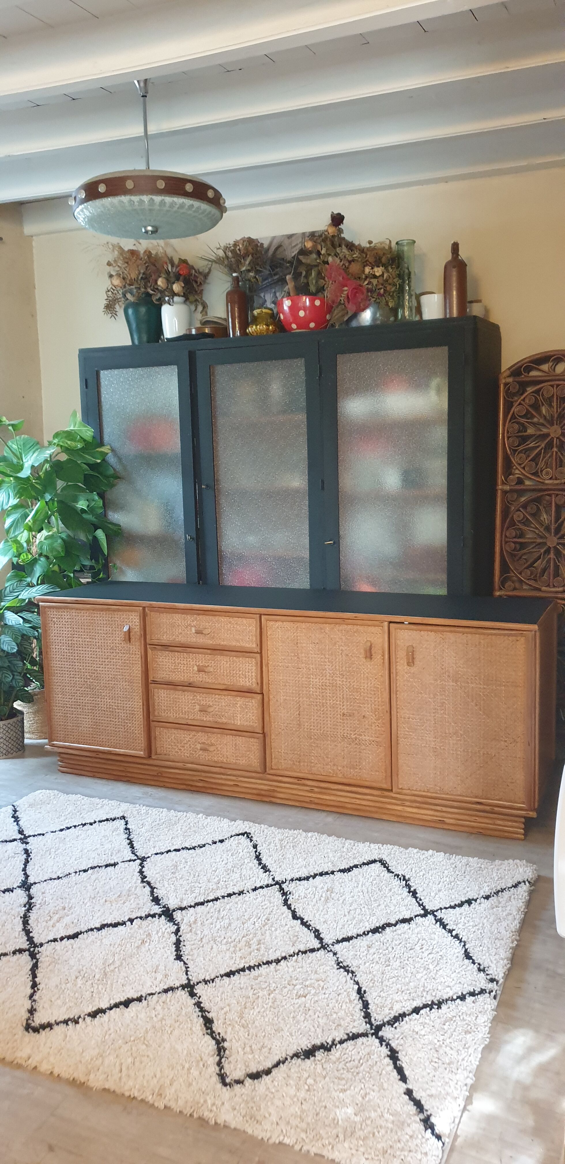 Bamboo and canning sideboard