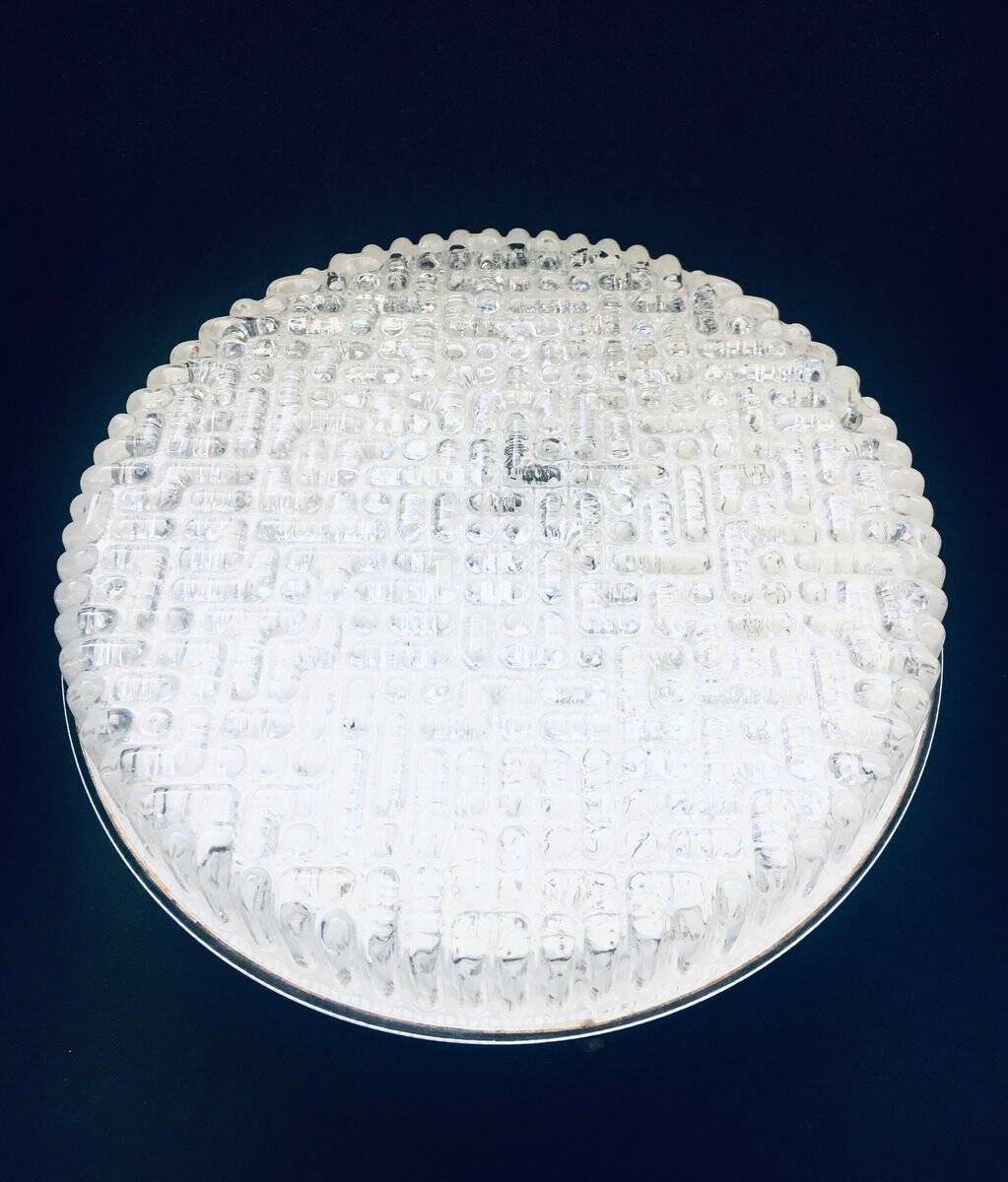 Space Age Glass Sconce Wall Lamp by Glashütte Limburg, 1960s