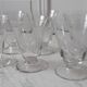 Set of 6 wine glasses on feet engraved years 50-60