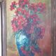 Art Deco flower bouquet oil painting