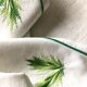 Series of four embroidered linen napkins