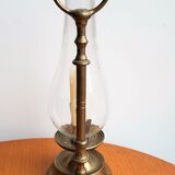 In brass and glass candleholder
