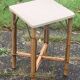Vintage rattan and wicker side table, bedside table, side table