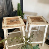 Old wooden painter's stools