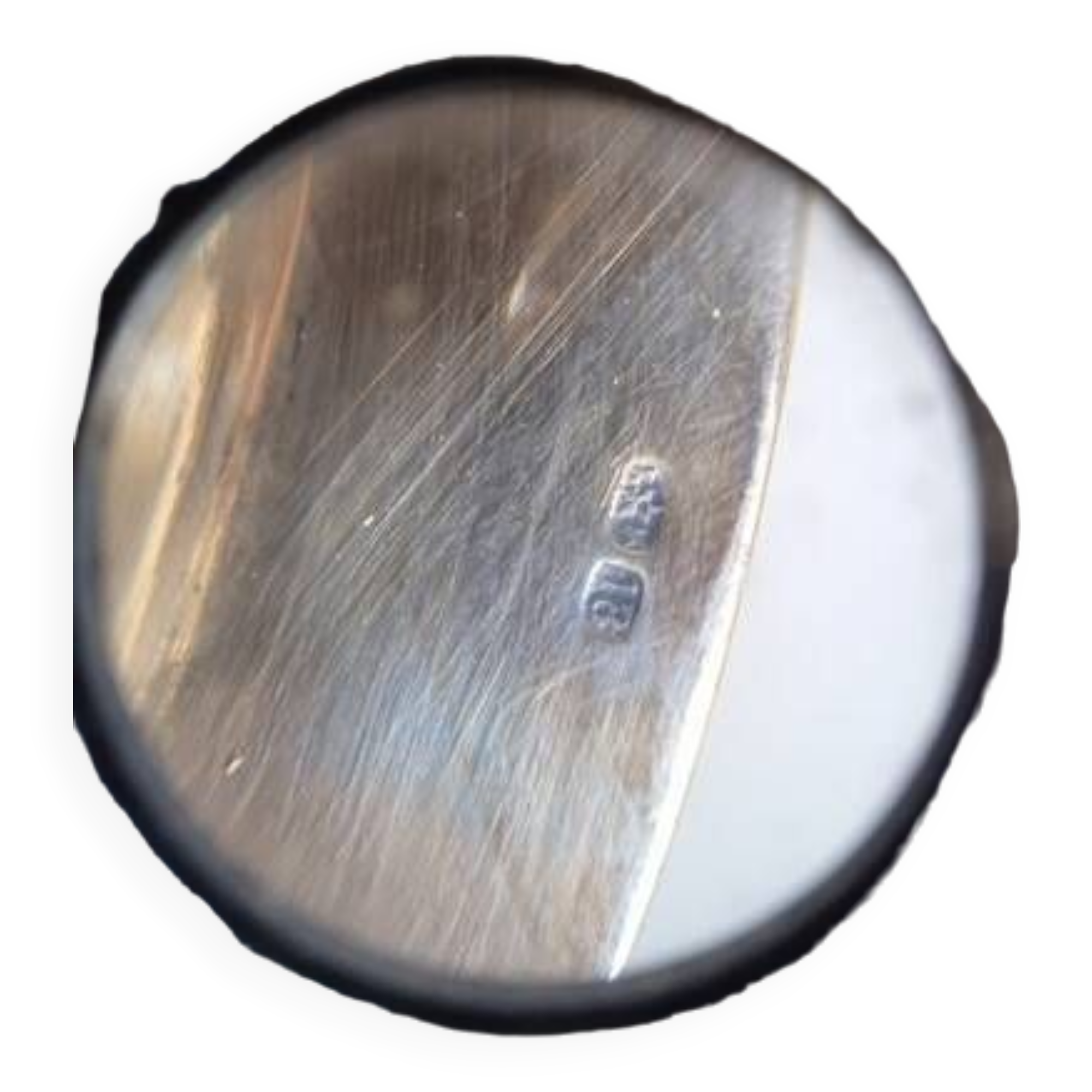 St Louis XV silver metal servant display - 2 hallmarks