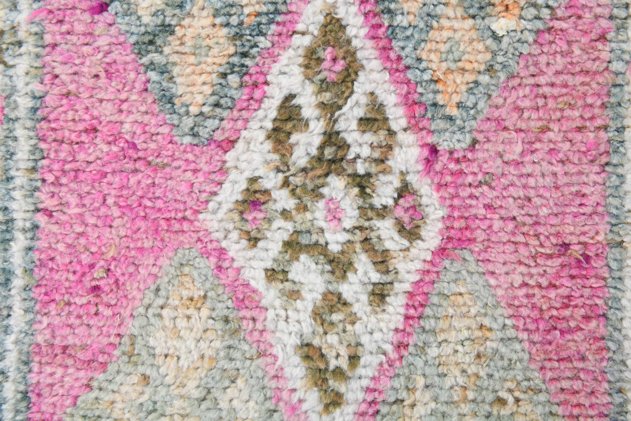 Soft Multicoloe Oushak Runner Rug, 75x397Cm