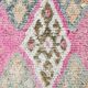 Tapis de couloir Oushak multicolore doux, 75 x 397 cm