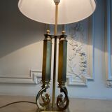 Imposing brass lamp, Deknudt, Belgium, 1970