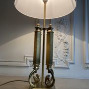 Lampe en laiton Deknudt Belgique 1970