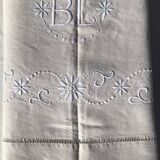 2 embroidered BL linen pillowcases, Venice day