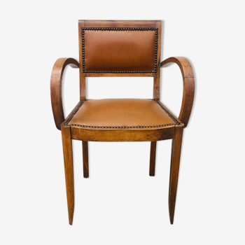 Leather art deco chair