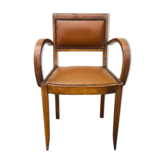 Leather art deco chair