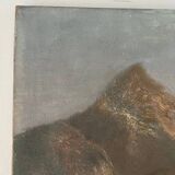 "The torrent in Savoie", mountain landscape, oil on canvas