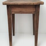 Bedside table solid oak patinated early twentieth century