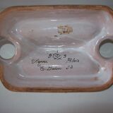 Old 18th-19th century inkwell with polychrome and salamander decoration