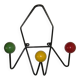 Coat hook; 3 balls - Dupré-Hauser from the 1950s