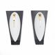 Vintage wall sconces in opaline glass and brass, 1950s, set of 2.