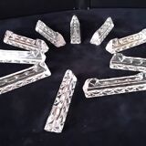 10 triangular lead crystal knife rests