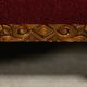 Pair Danish cabinetmaker Art Deco Armchairs in burgundy wool fabric
