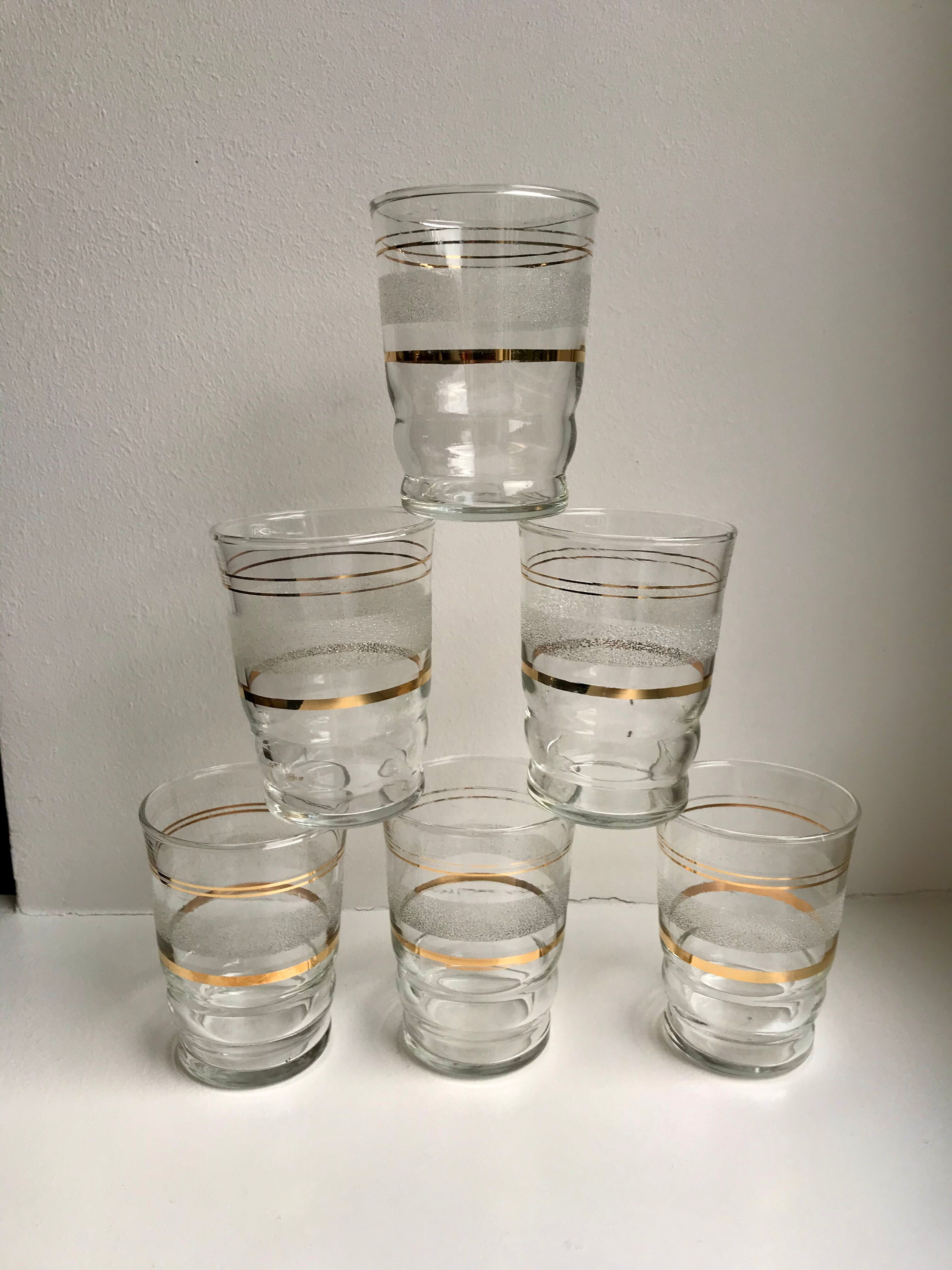 Set of 6 granite water glasses 50-60s