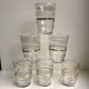 Lot de 6 verres à eau granité années 50-60