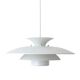 Lampe suspendue vintage blanche de design danois