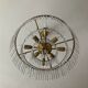 Vintage brass and crystal tassel chandelier