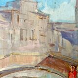 Impressionist Venetian Scene Oil on Canvas, signed Knut Norman (1896-1977)
