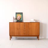 Scandinavian high sideboard with central drawers