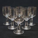 6 Vintage Glasses with Original Pure Design