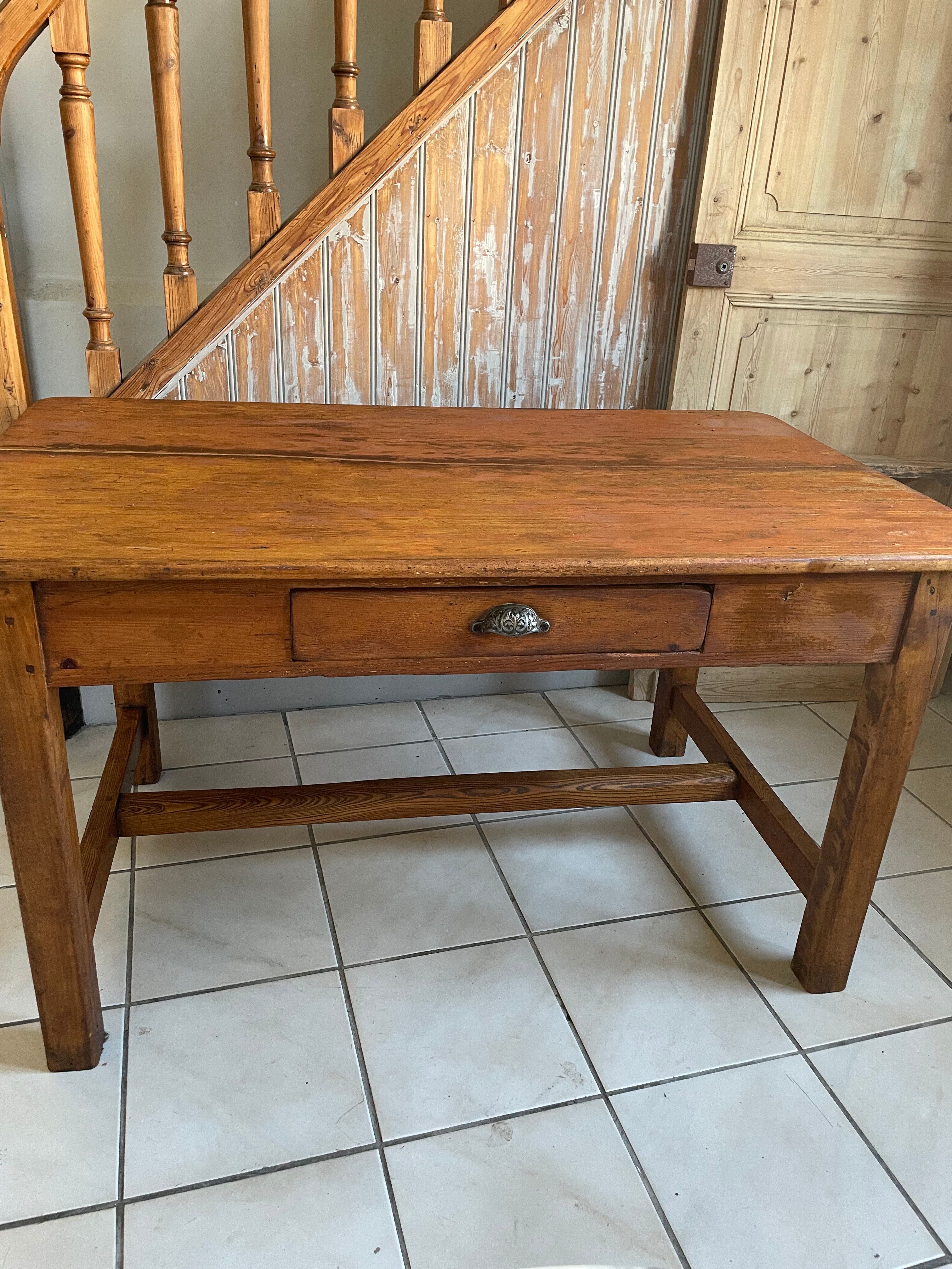 Solid wood farmhouse table
