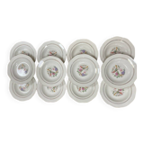 12 deep plates Digoin & Sarreguemines Nanteuil