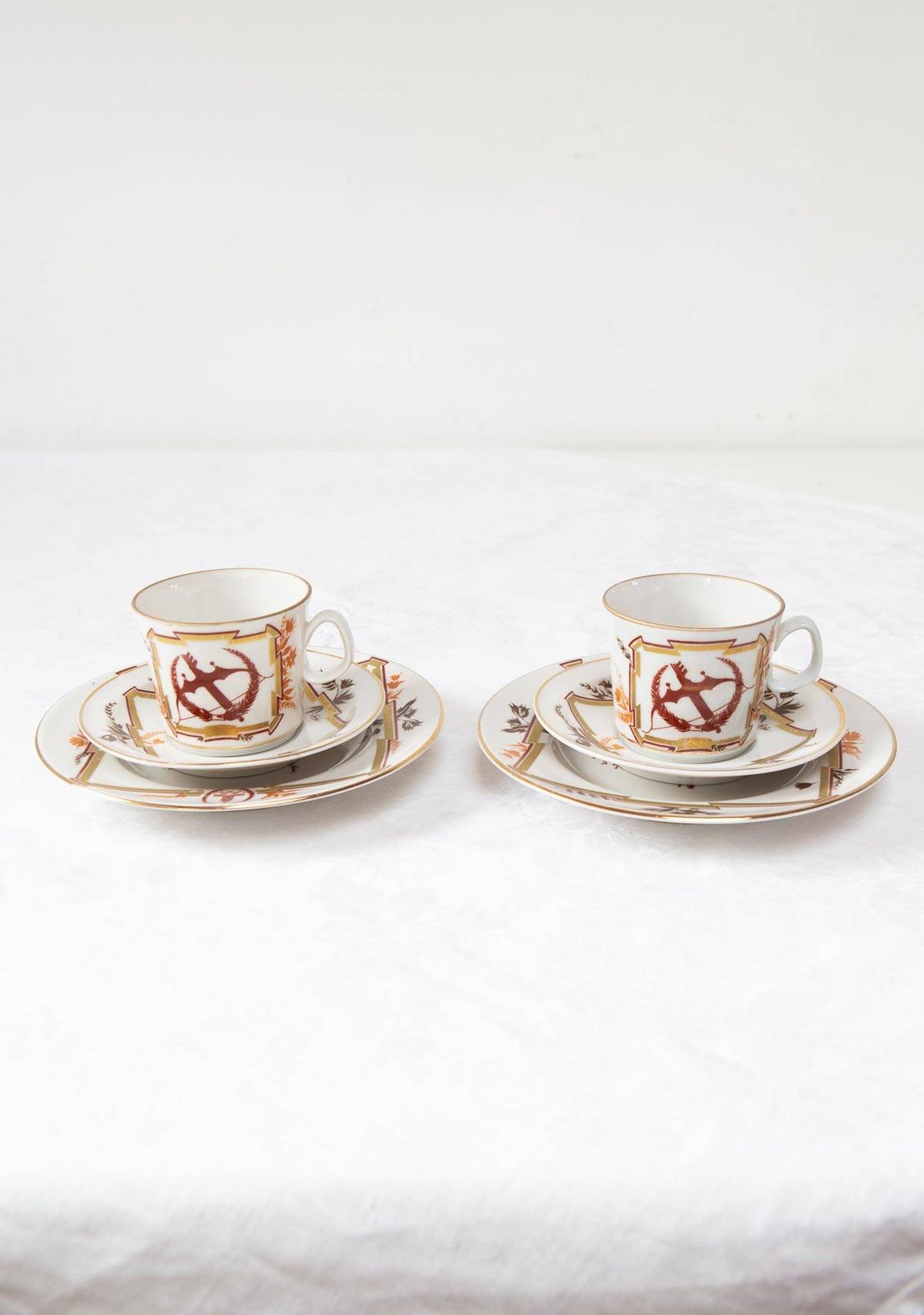 Russian porcelain coffee service Lomonosov Moscow 1980 Olympic Games