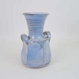 Sky blue glazed ceramic vase