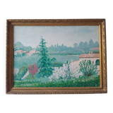 Landscape canvas signed p.Ferry