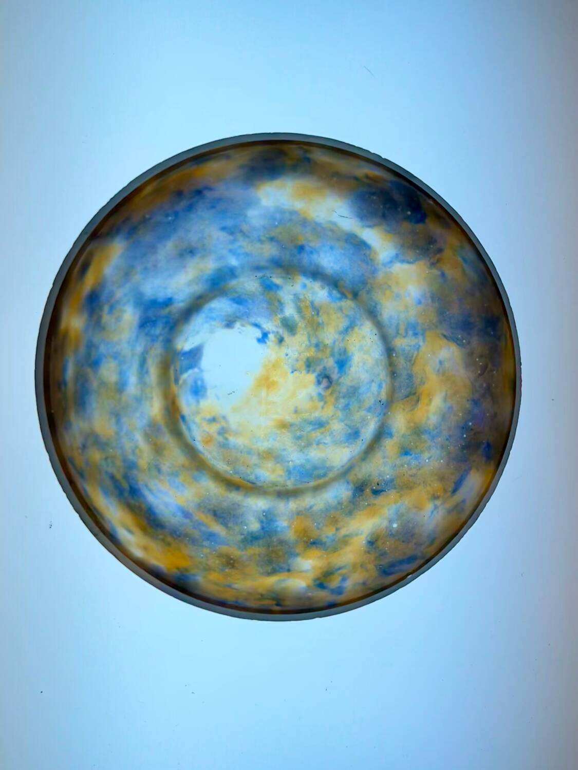 Small glass paste cut by Muller Frères Lunéville, in multi-coloured glass.