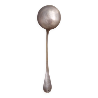 silver-plated metal ladle monogrammed PT orfevrerie L.Auzolle
