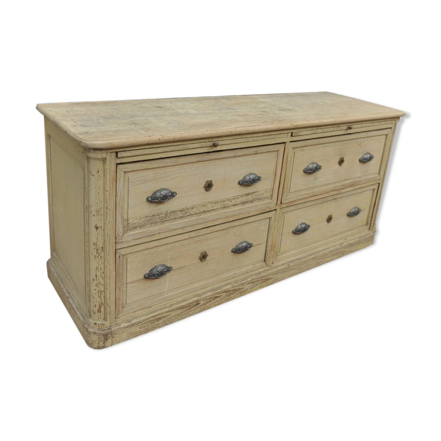 Commodity to 4 antique industrial drawers in 1900s oak
