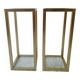 Pair of vintage 70s gold console tables by Pierre Vandel