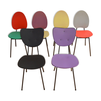 Set of 6 chairs vintage / rockabilly / 1950 vintage