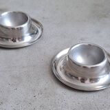 Set of 2 stainless steel egg cups