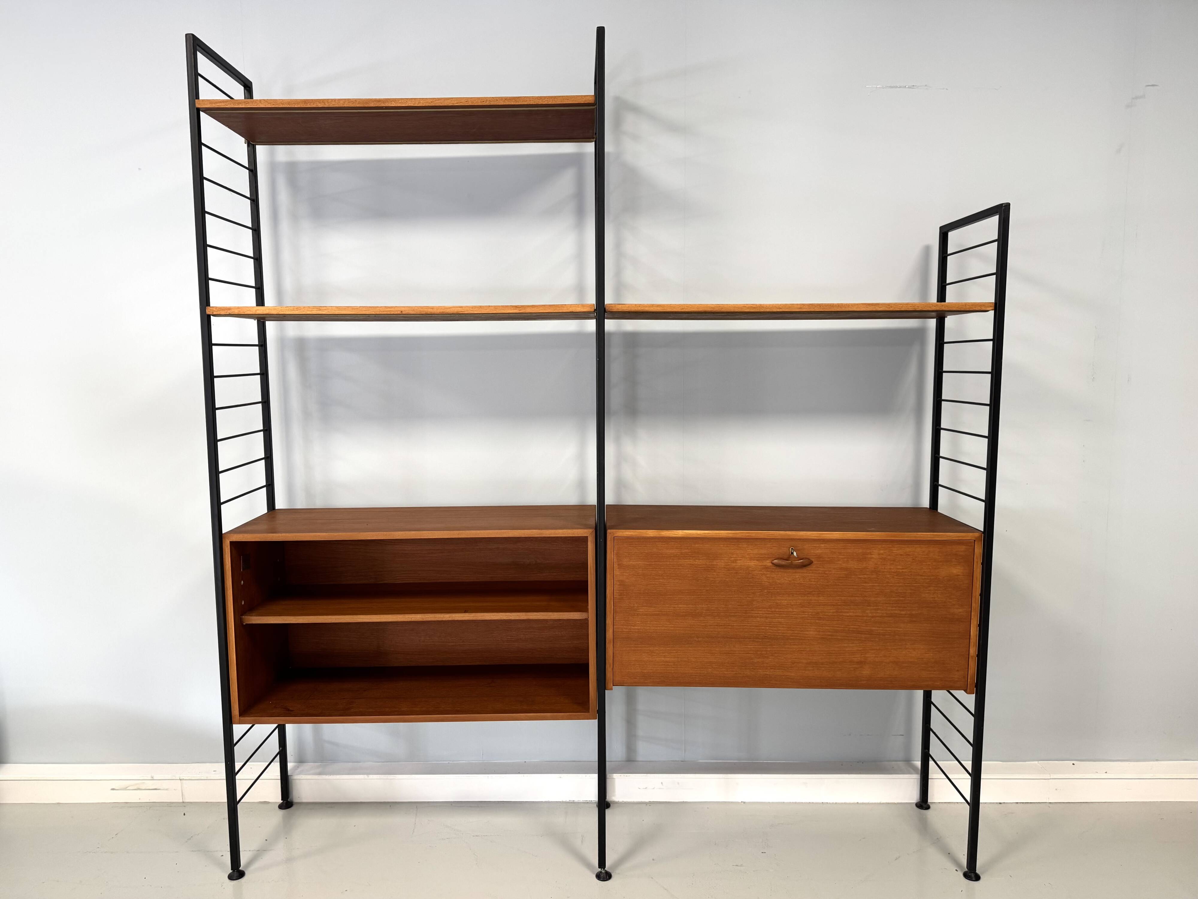 Mid-century "Ladderax" wall system produced by Staples.