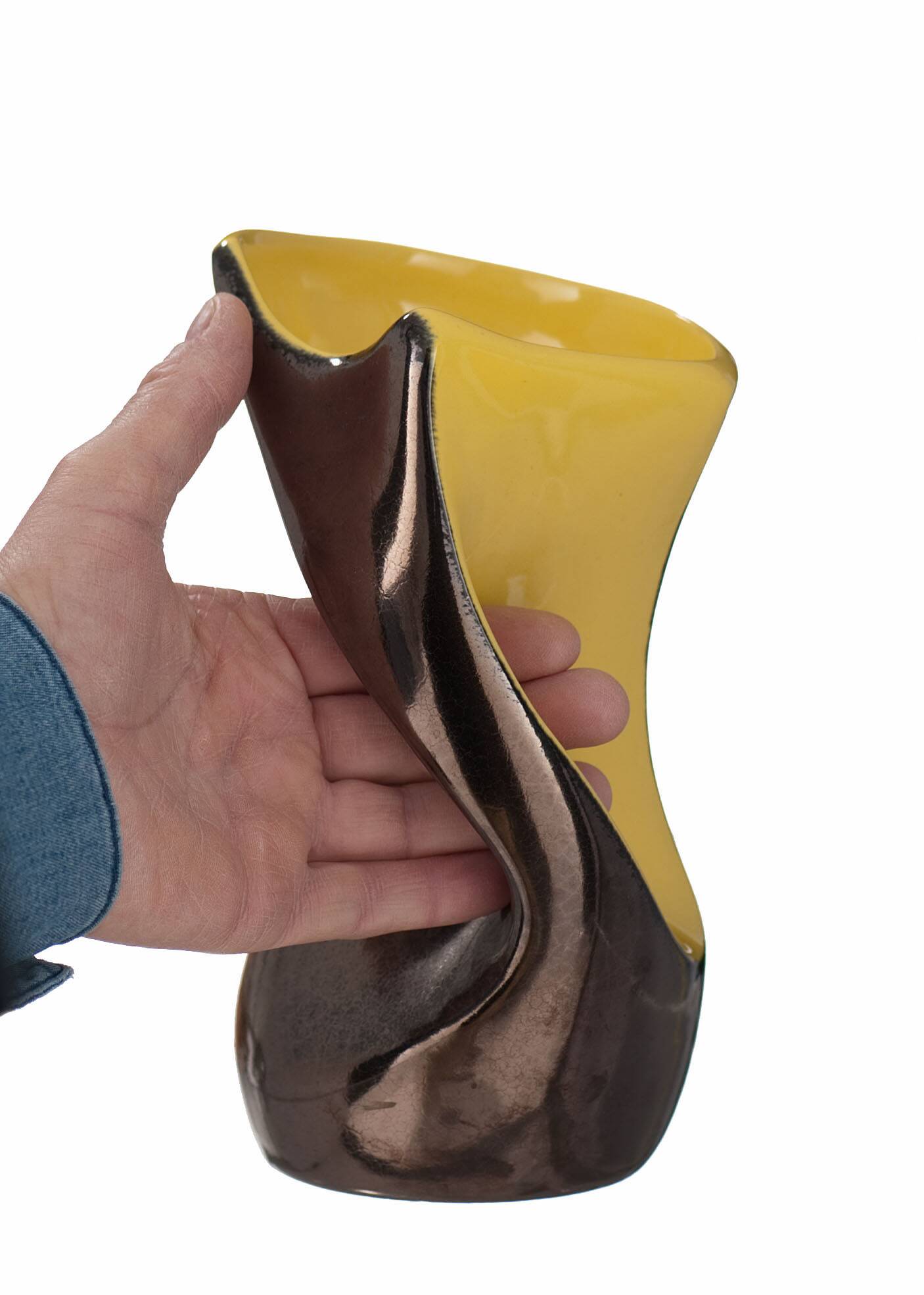 Vallauris ceramic pitcher vase signed Céramidi Year 50/60