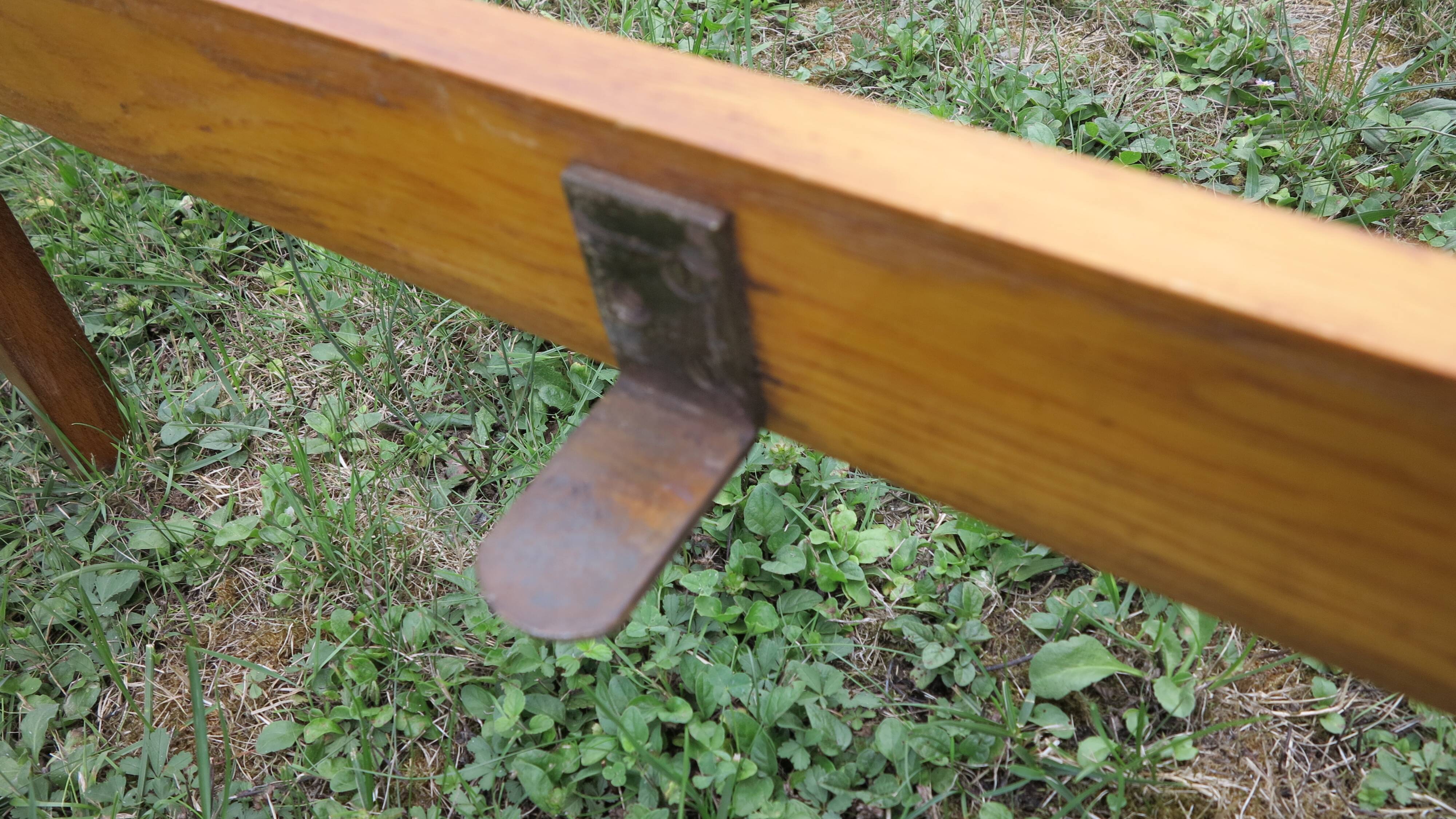 lit une personne en chêne blond années 50-60