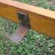 single bed in blond oak from the 50s and 60s