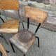 Set of 10 vintage mismatched industrial chairs mullca
