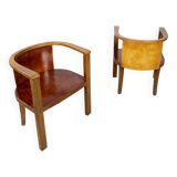 Pair of 1930's German modernist easy chairs