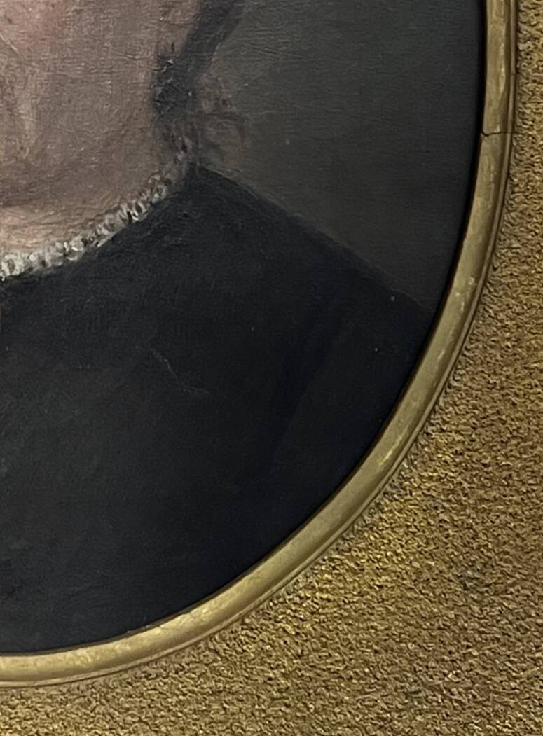 Portrait, oil on canvas of an old woman, by Louis Joseph Digout, 19th